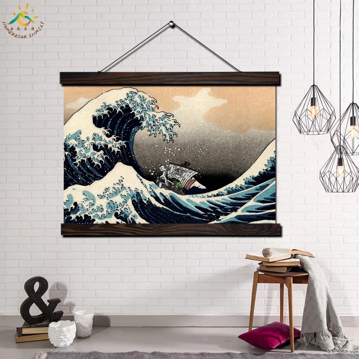 

One Piece Anime Ocean Wave Wall Art Canvas Prints Painting Frame Scroll Painting Poster Decorative Picture Art Print Wall Poster