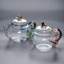 Высокое качество термостойкий стеклянный цветочный чайный горшок практичная бутылка цветочный чайный стакан стеклянный чайный горшок чайный лист травяной кофе