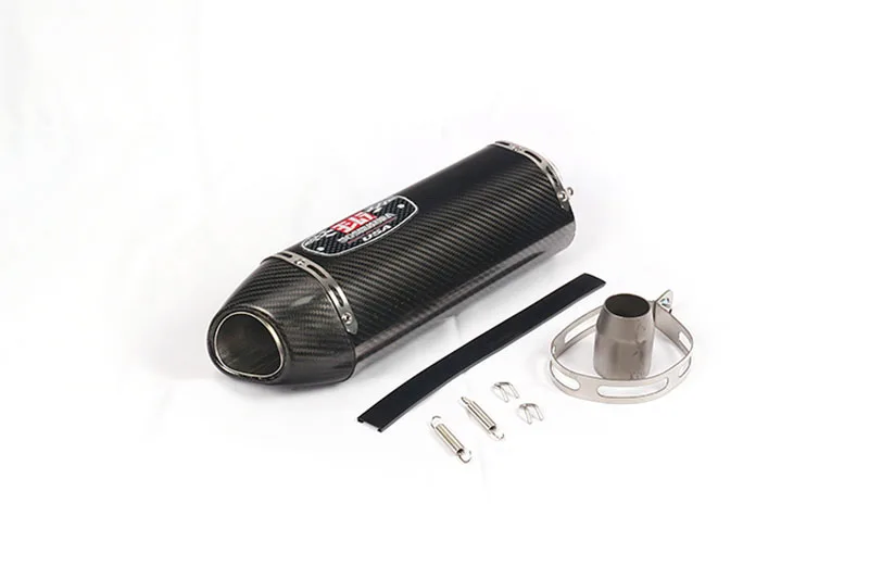 TKOSM 51mm Universal de Escape de la motocicleta R77 de fibra de carbono silenciador de Escape Moto de carreras para CBR650 1000 CB650F GSXR600 750 MT09
