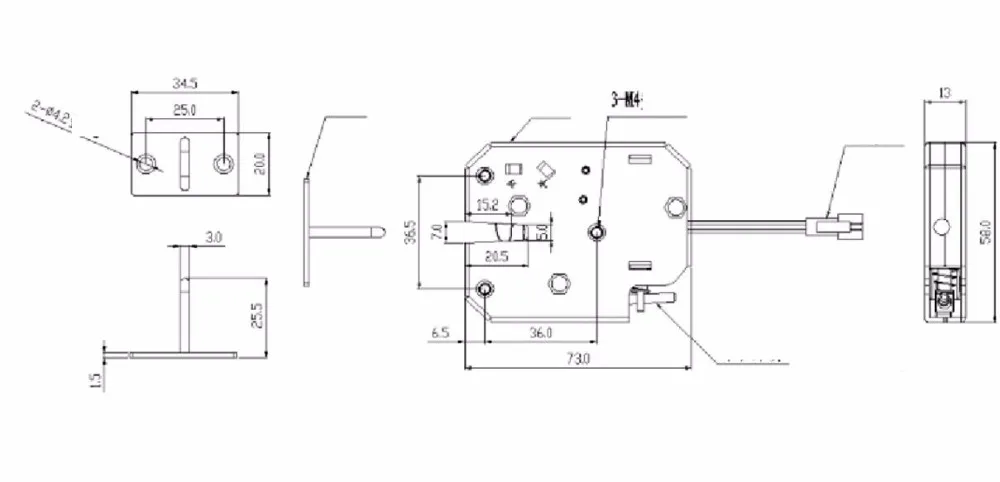 5 шт с отзывы, электронный дверной замок защелка 12 V/2A для замков шкафа/соленоидных замков/ящика(разъем опционально