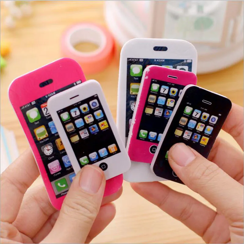 Lot Novelty Mobile Phone Rubber Eraser Creative Stationery School