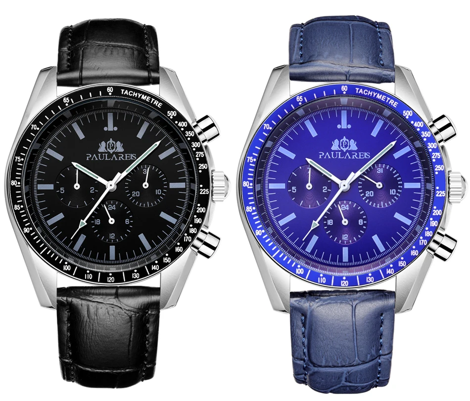 Classic Watch Men Automatic Mechanical Multi-function Strong Luminous Stainless Steel Genuine Leather Strap Speed Racing Watches most accurate mechanical watch