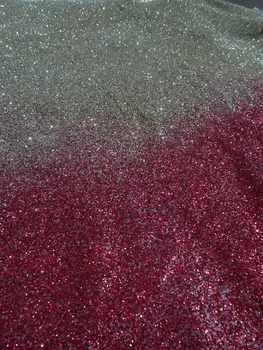 

SYJ-4914 popular glued glitter sequins lace fabric 5y african tulle mesh fabric