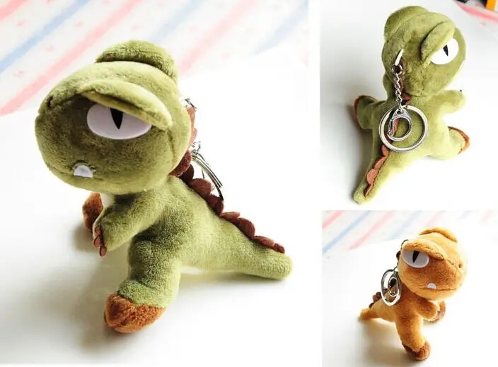 

super lovely 10cm dinosaur plush toy for children, dinosaur key chain ornaments, creative boy christmas gift
