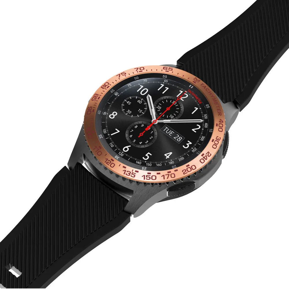 Силиконовый ремешок для samsung gear S3 Frontier/galaxy watch 46 мм часы с окантовкой ремешок против царапин защита Круглый браслет