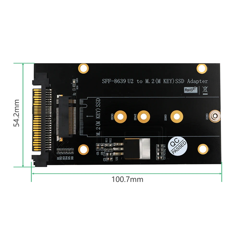 NVME M.2 SSD M ключ к адаптеру U.2 с охлаждением M2 PCI E для Express 4x X16 SFF 8639 адаптер