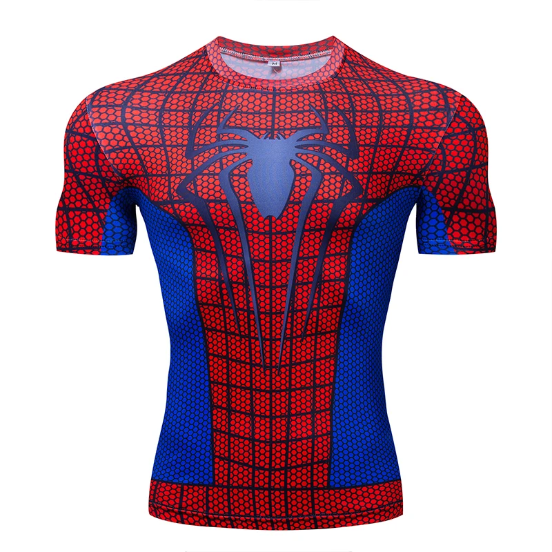 

Spiderman T shirts Men Compression T-shirts Fitness Spider Man T-shirts Bodybuilding Top Hot Sale Crossfit rashguard Brand
