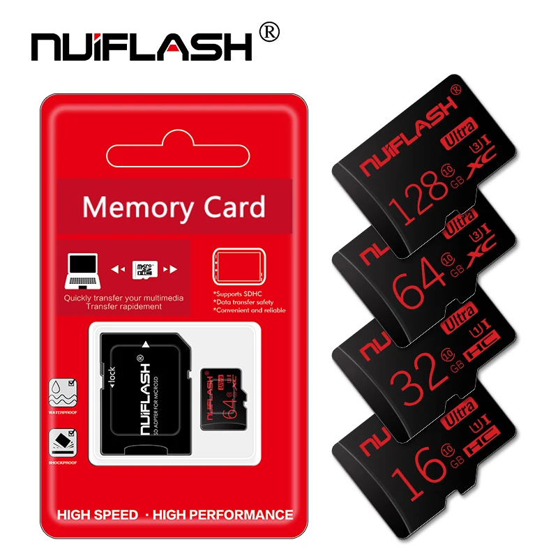 Новейшая карта памяти Nuiflash Micro sd 8 г 16 г 32 г SDHC sd карта 64 г 128 г SDXC карта памяти Class10 cartao de memoria с адаптером бесплатная доставка