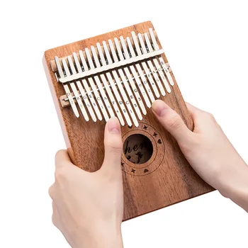 

Paino 17 Key Kalimba Mbira Calimba African solid Mahogany Thumb Piano Finger with Bag Keyboard Marimba Wood Musical Instrument