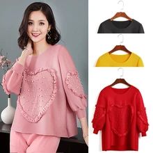 Модный стиль футболки с рукавами свободные Сложите фонарь рукав футболки