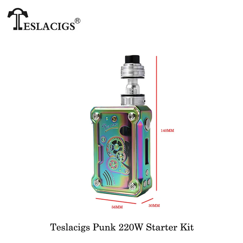 Электронные сигареты TESLACIGS Tesla Punk 220 Вт коробка мод с H8 Sub Ом Танк E8/E2 питание от