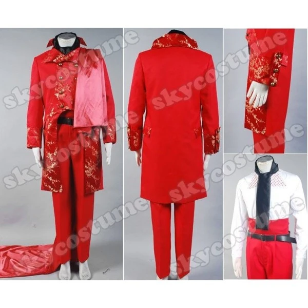 fancy red suit