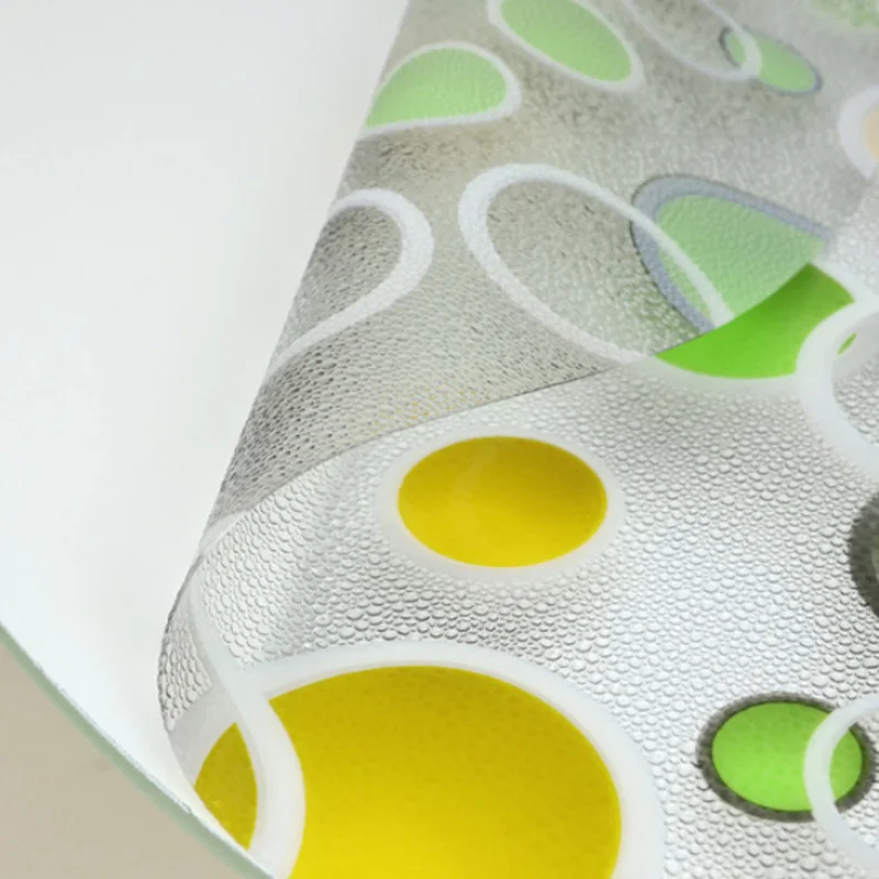  HAZY 3D Pattern PVC Round Tablecloth Waterproof Dust-proof Anti-fouling Soft glass Table Cover Prot