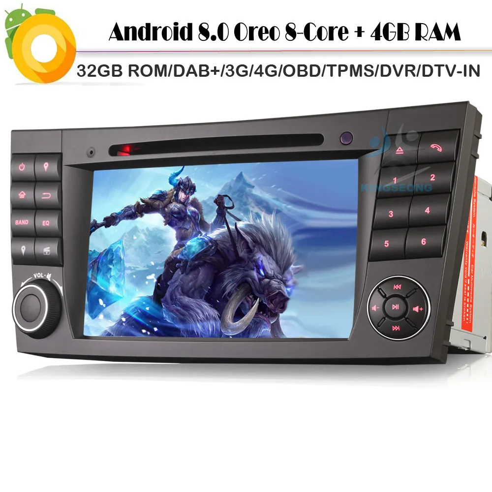  Android 8.0 Autoradio Octa Core Sat Navi DAB+ WiFi 4G DVD SD BT Car GPS Navigation for Mercedes Ben