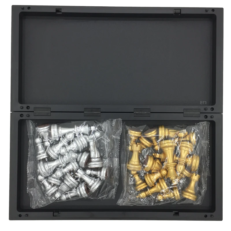 Стандартный Шахматный набор складной с магнитной доской размер 32 см x 32 см золотой и серебряный наружная доска игры шахматы подарки для мужчин