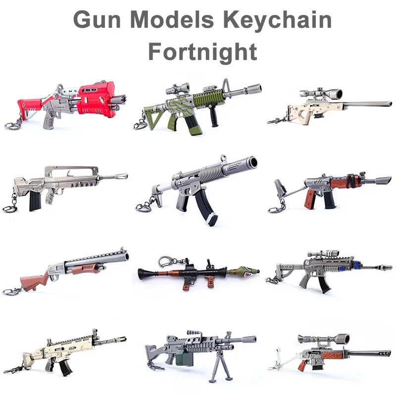 

12cm Fortnight Keychain Action Figure Rifle Weapon Model Fortnight Firearms Collection Toy Fortnight Battle Royale Gift