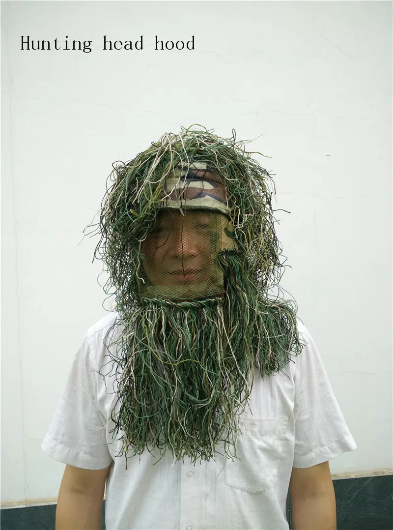 Sniper tactical camouflage headvie hood for ghillie suit hunting hat