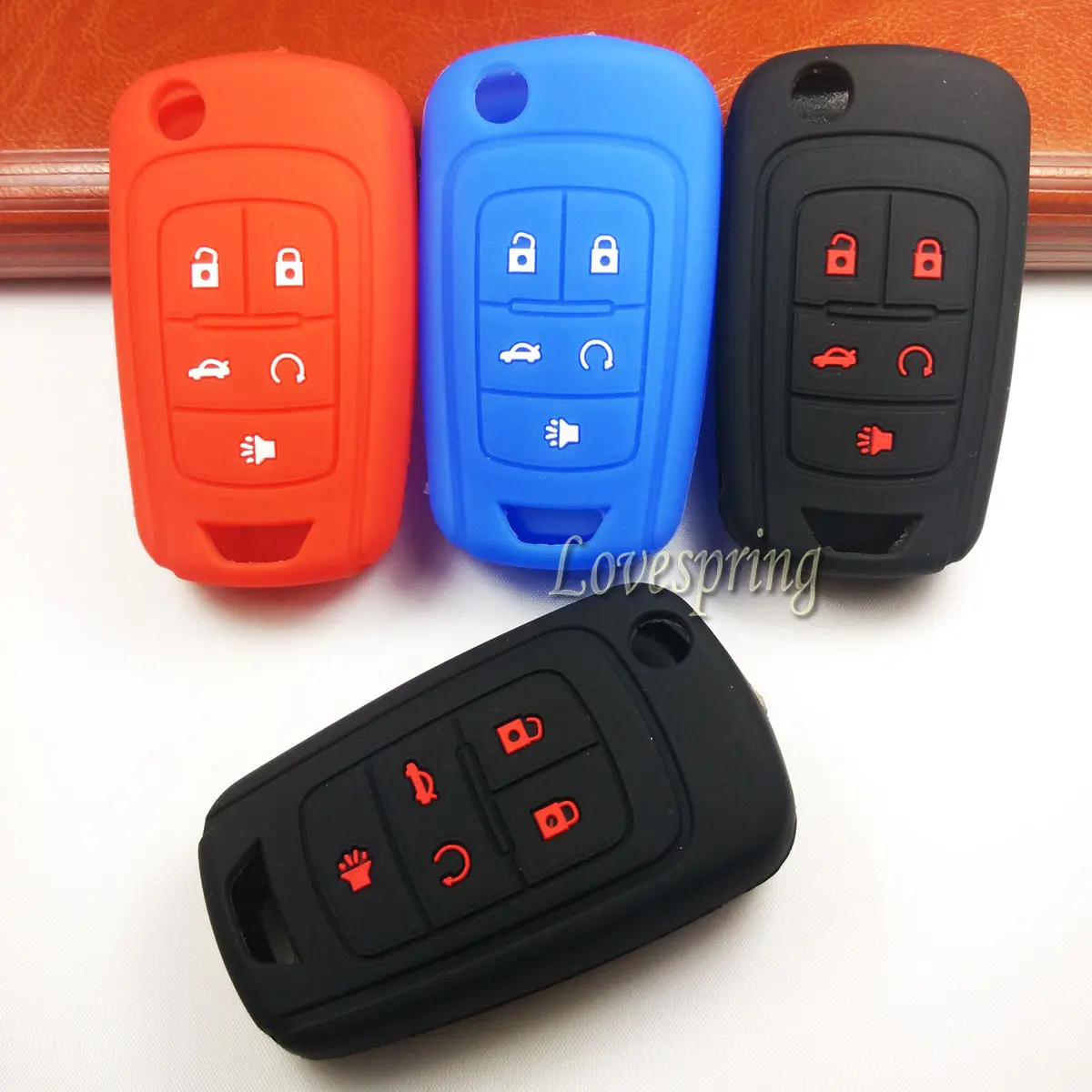 5 Buttons Silicone Flip Key Fob Cover Case Jacket Protector Holder For