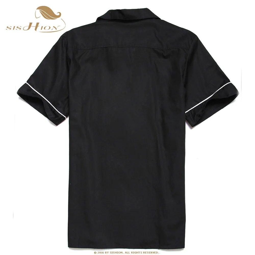 SISHION خمر الرجال قميص رعاة البقر ST109 القطن بوتون يصل قصيرة الأكمام الصيف قميص أسود camisa مانغا كورتا رجالي البولينج قمصان SISHION خمر الرجال قميص رعاة البقر ST109 القطن بوتون يصل قصيرة الأكمام الصيف قميص أسود camisa مانغا كورتا رجالي البولينج قمصان