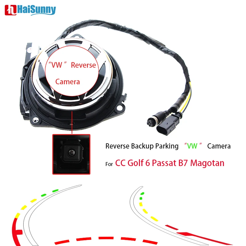 

HaiSunny Smart Rear View Camera With Dynamic Trajectory Tracks For VW CC Golf 6 Passat B7 Magotan Reverse Backup Parking Camera