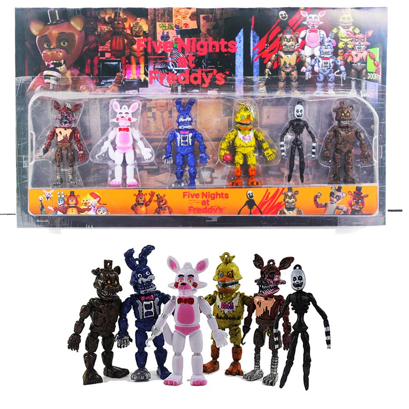 Игра ужасов Five Nights at Freddy's Toys кукольная кукла Фигурка 6 шт Fazbear's Pizza Marionette Bear