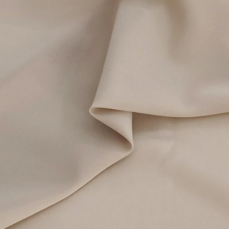 

Plain beige color silk stretch georgette fabric 15momme very comfortable,SCG464