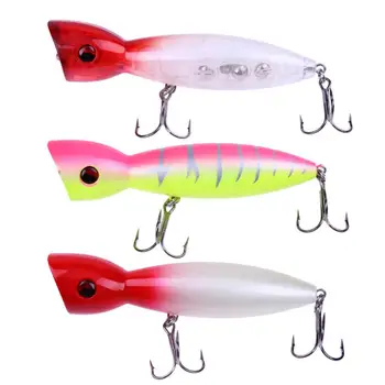 

5.5'' /70g Fish Lure Wood Top Water Big Game Surface Bull Tuna Lure Offshore Popper Top water Fishing Lure Saltwater Popper Lure