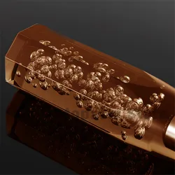 Details about / VIP 150mm Transparent Manual Black Octagon Crystal Bubble Shift Knob Universal 5