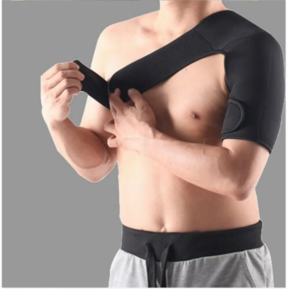Регулируемый вывих плеча Поддержка дышащий тренажерный зал Спорт Уход бандаж для плеча Вернуться Brace комбинезоны лечения