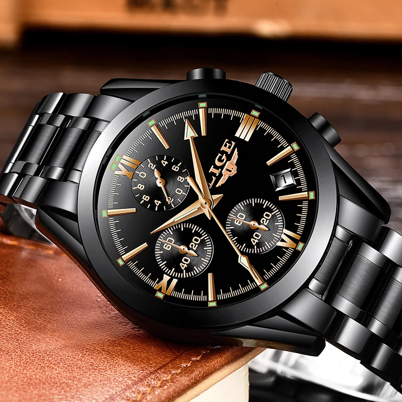 LIGE Watch Men Sport Quartz Fashion Leather Clock Mens Watches Top Brand Luxury Waterproof Business Watch Man Relogio Masculino LIGE Watch Men Sport Quartz Fashion Leather Clock Mens Watches Top Brand Luxury Waterproof Business Watch Man Relogio Masculino