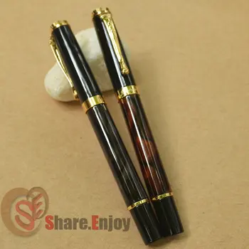 

FOUNTAIN PEN MEDIUM NIB LOTS OF 2 PCS JINHAO 500 MARBLE GREEN VS WINE GOLDEN TRIM