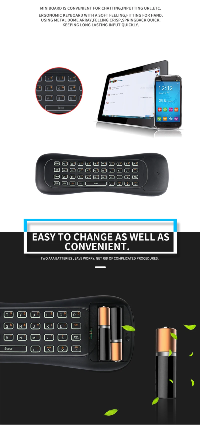 AVATTO MK3 с подсветкой Micphone Air mouse 2,4G беспроводная ИК обучающая Голосовая мини-клавиатура для Smart tv/Android Box/PC