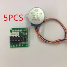 5 шт. 5 V шаговый двигатель 28BYJ-48 с приводом Тесты зарядная Модульная плата ULN2003 5 линия 4 фазы