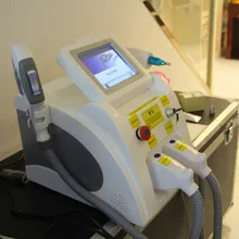 Portable 2 handle ipl nd yag for Skin Rejuvenation tattoo removal