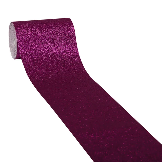 50y/lot 3" 75mm Fine Glitter Ribbon Solid Shiny Glitter Ribbon