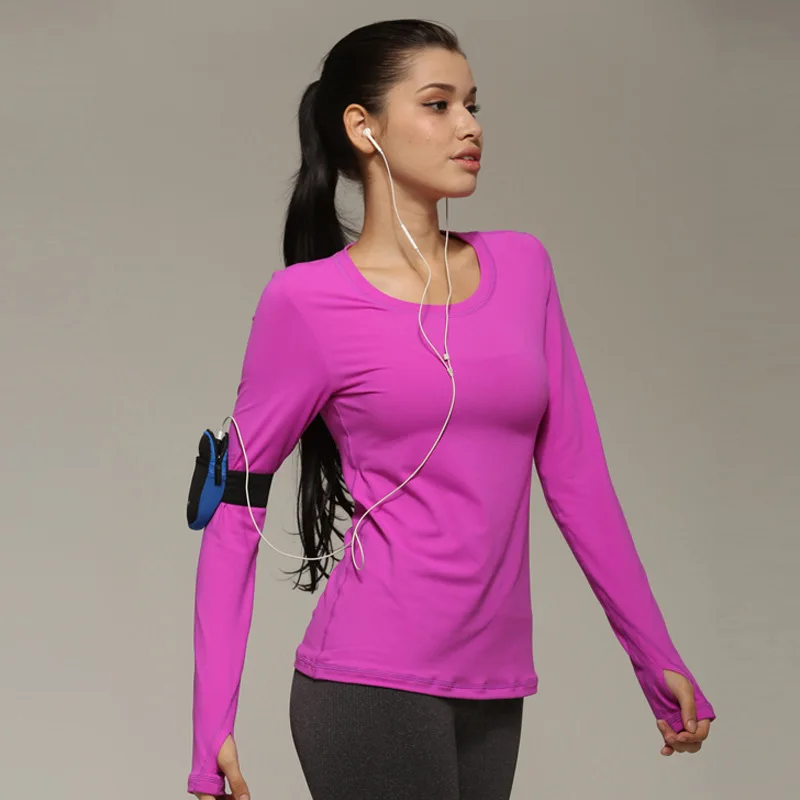 Long Sleeve Running Shirt Women Fitness Sports T shirts Autumn Winter