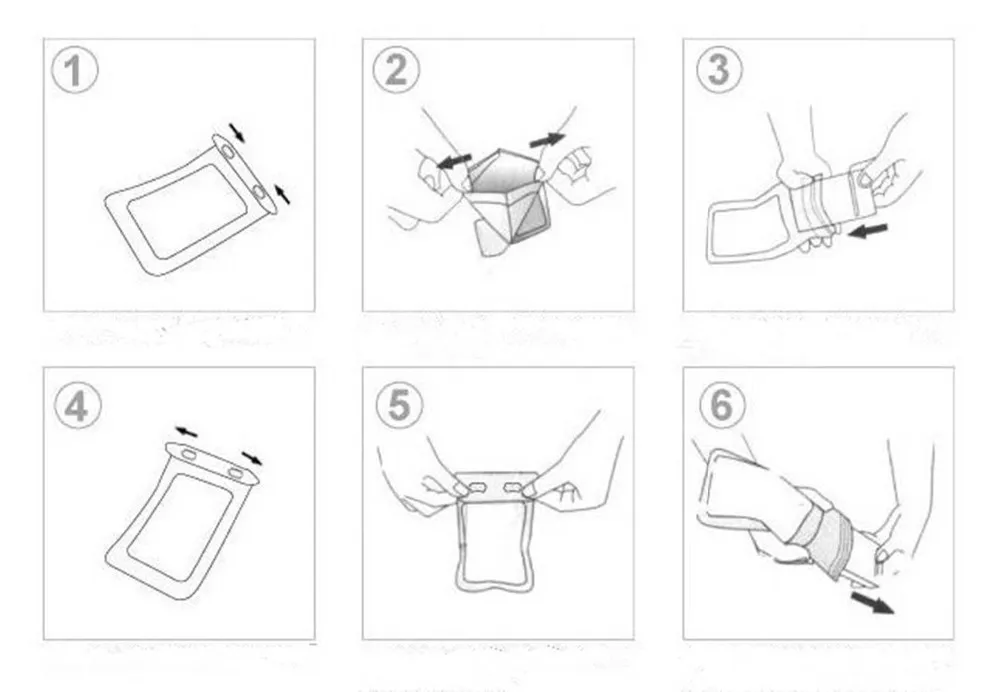 10 шт./лот Универсальный Водонепроницаемый Сумки подводный чехол для телефона для iPhone 6 6S плюс 5S SE/Samsung Galaxy S6 S7 край плюс Примечание 7