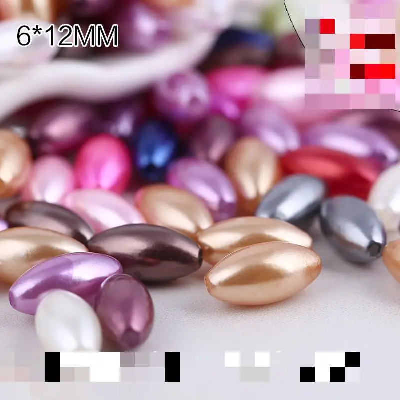 

15-30pcs 6x12mm Oval Imitation Abs Pearl Beads For Craft Scrapbook Decoration Diy Sewing Accessories Craft Supplies