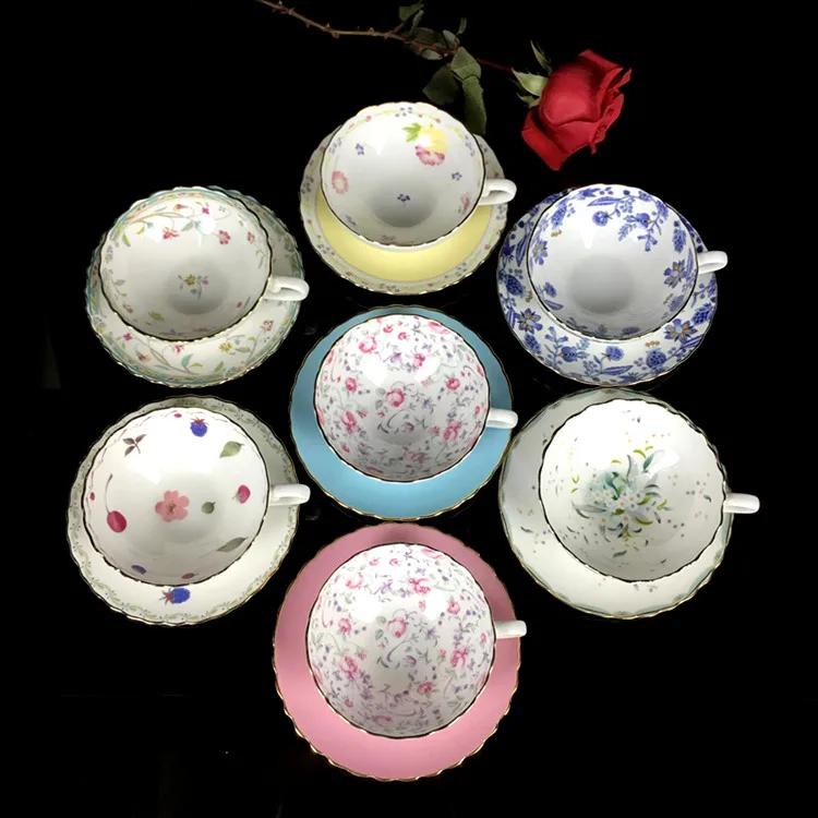 

Gold Afternoon Tea Cup Saucer Set Coffee Cup Tea pot Set Tea Tray Bridesmaid Gift