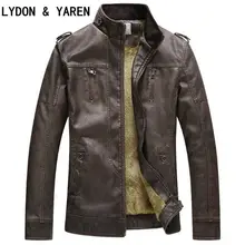 2017 Autumn-Winter Best Sales Fashion PU Artificial Leather Jacket For Men Good Quality Casual Slim For Men S Warm Jacket