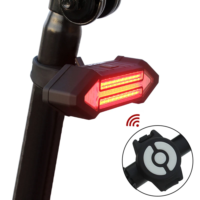 BCXYMQ Wireless Remote Control Bicycle Light USB Rechargeable Built in