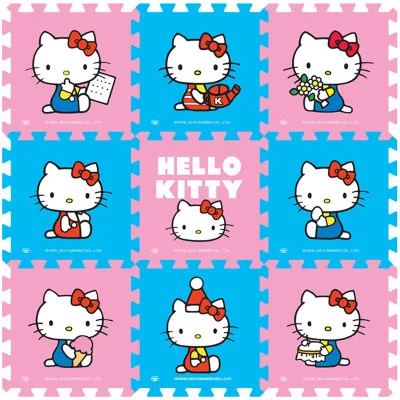 

9 Pcs/Pack.Kitty Cat Children Soft Puzzle Crawling Pad.Kids Play Interlock Foam Floor Mats.Baby Crawling Mat Rug.30*30cm/pcs