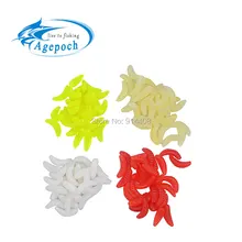 Agepoch 200pcs 2cm 0.4g Mixed Color Maggot Grub Soft Baits Smell Worm Feeder Carp Fly Set Tackle Peche Artificial Fishing Lures