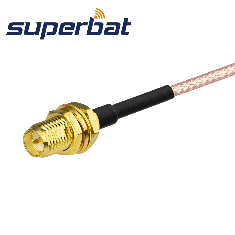 Superbat MCX Штекер Pigtail прямой к RP-SMA женский разъем переборка кабель-адаптер RG316 15 см для Wifi антенна