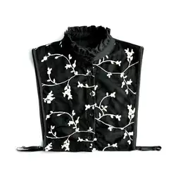 Женская рубашка с вышивкой, воротник-обманка, винтажный съемный воротник, воротник-обманка, блузка с лацканами, женская одежда, аксессуары