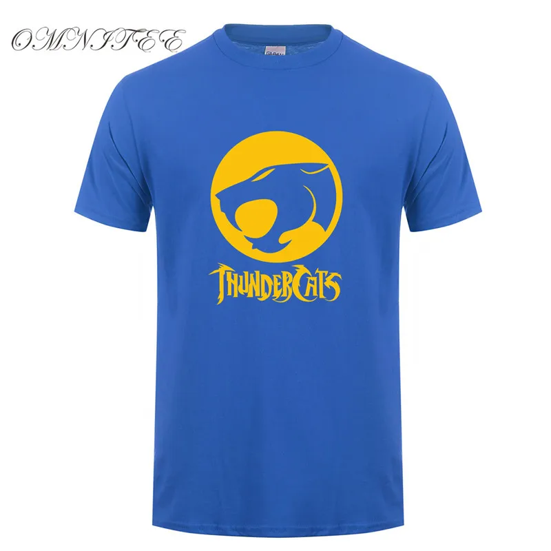 Аниме Thundercats футболки Для мужчин летние шорты с круглым вырезом хлопок Человек футболка мода мультфильм Мужской топы OZ-051
