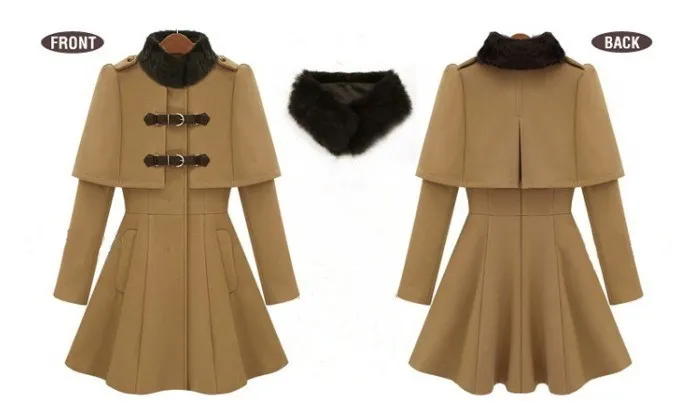 C170 Gothic Victorian England British Punk Rave Poncho horse rider Court outdoor Coat Jacket for women 