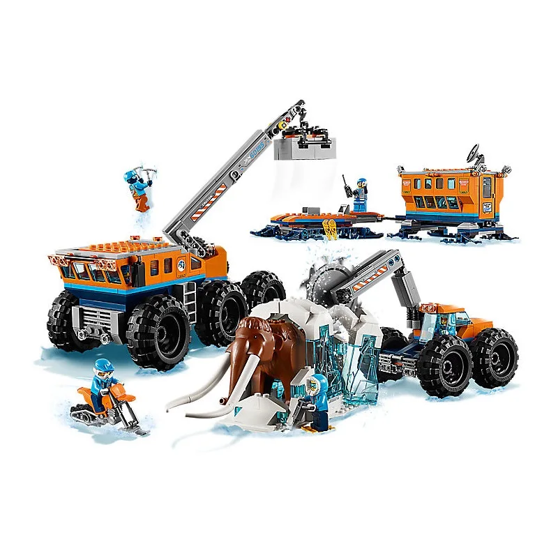 

Arctic Mobile Exploration Base Compatible Legoe City Arctic Expedition 60195 Bricks Building Blocks toys for Childrens Model