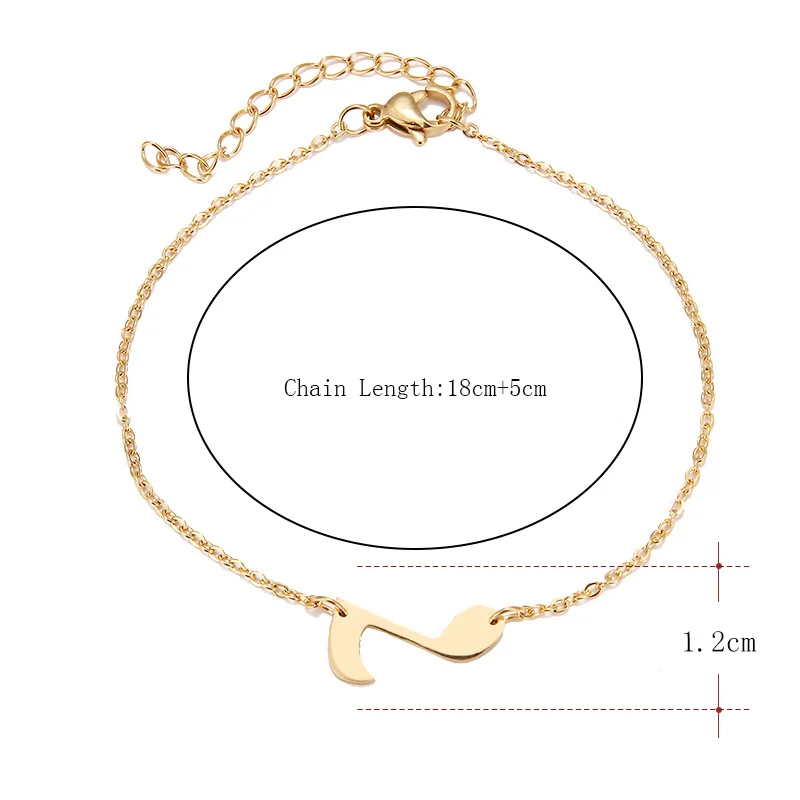 Hibobi Stainless Steel Bracelet Femme Jewelry Music Symbol Charm Bracelets For Women Donot Fade Valentine's Day Bangles Gift (1)