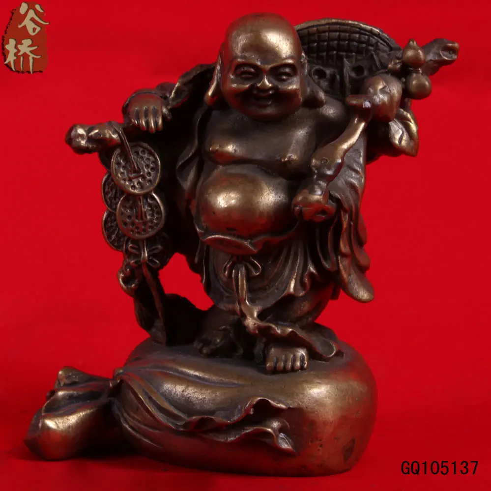 

Gold coin copper maitreya decoration